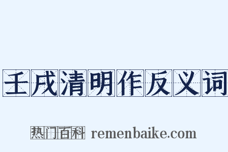 壬戌清明作反义词是什么意思的图片